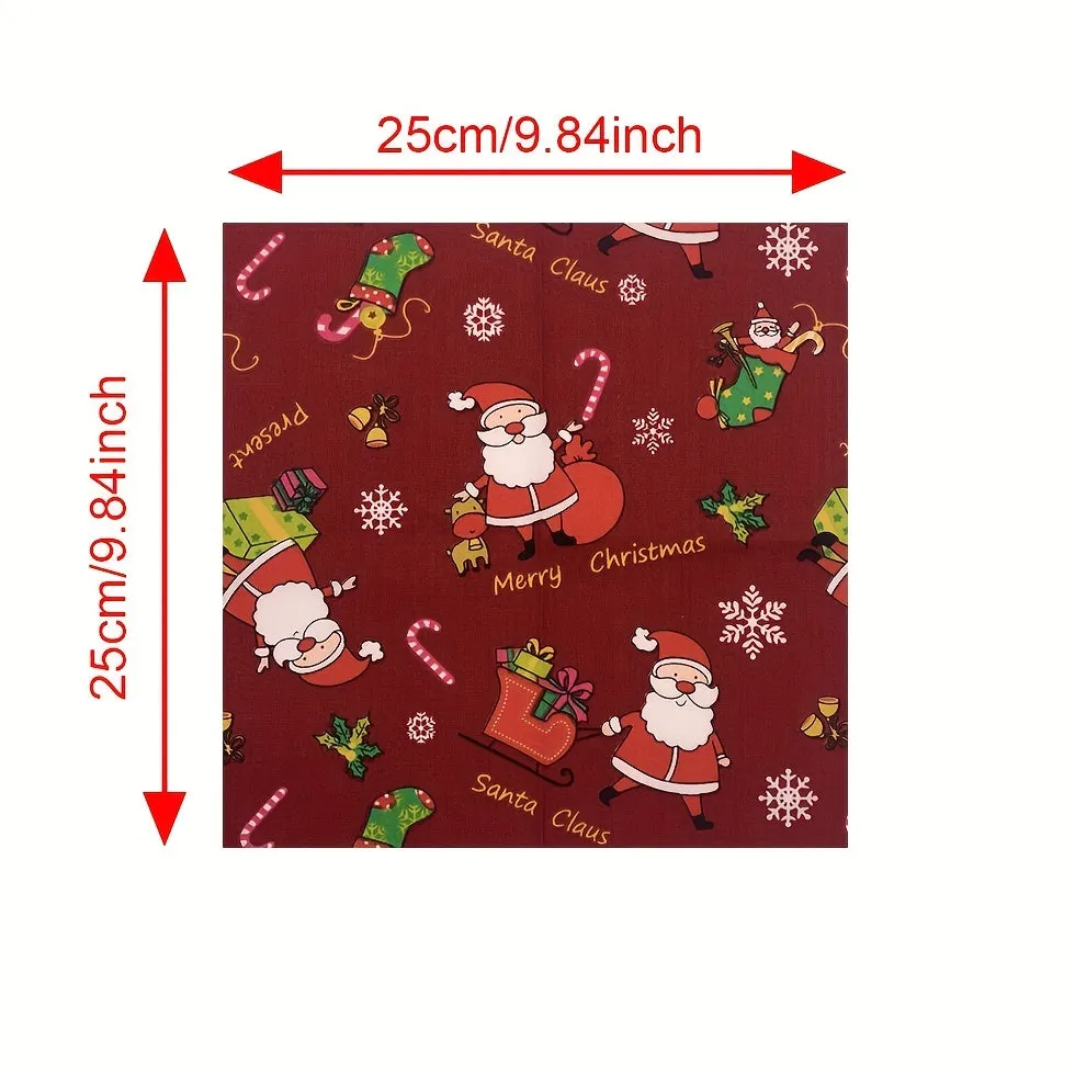 10pcs Christmas Cotton Fabric for DIY Handmade Decorations