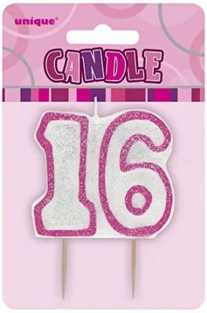 16th Glitzy Candle