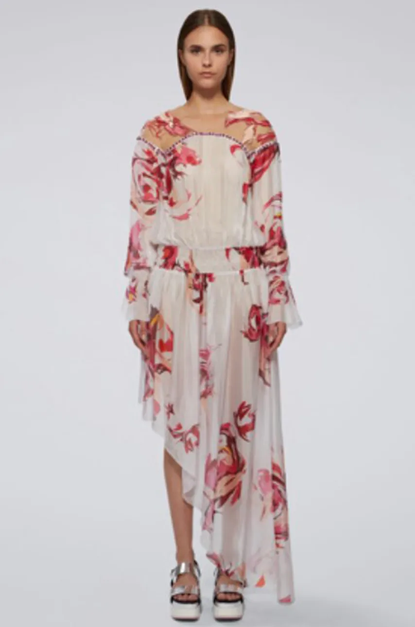 Asymmetric Macrofluid Dress