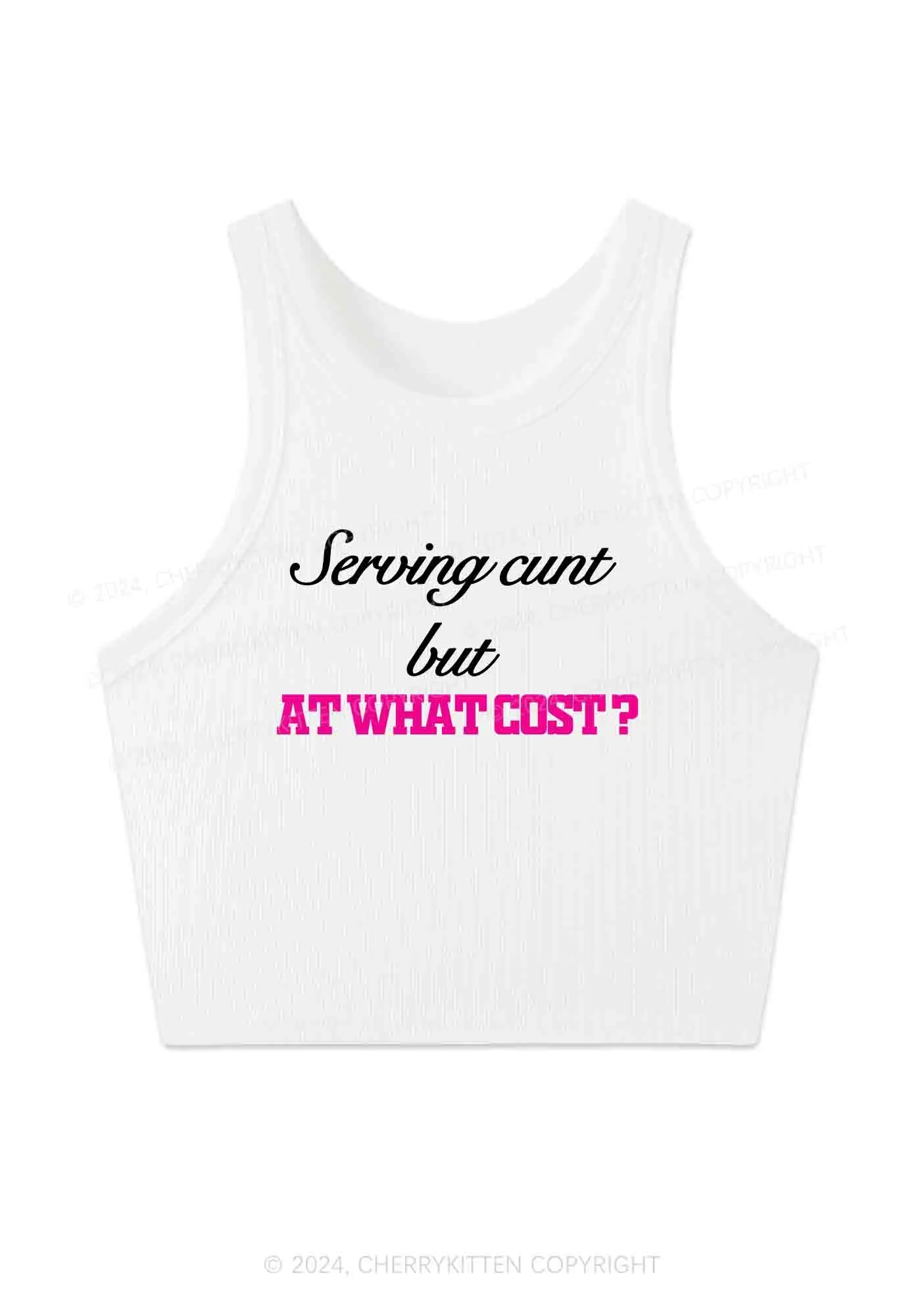 At What Cost Y2K Crop Tank Top Cherrykitten