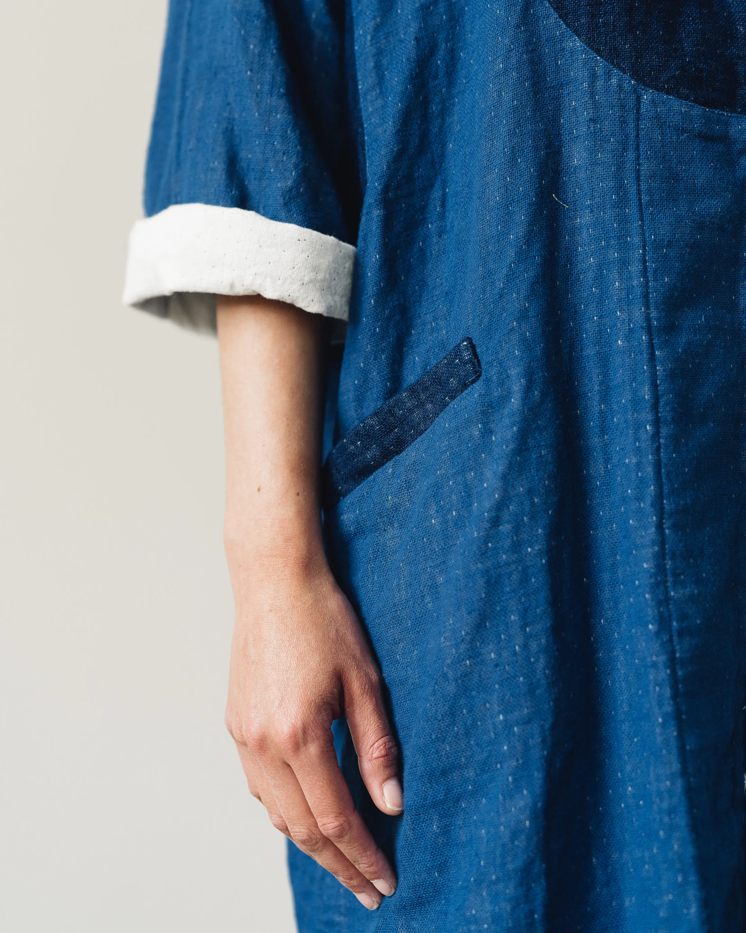 Atelier Delphine Gillian Coat, Patchwork Indigo