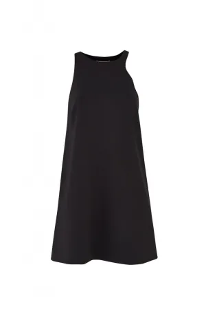 Back Detail Black Mini Dress