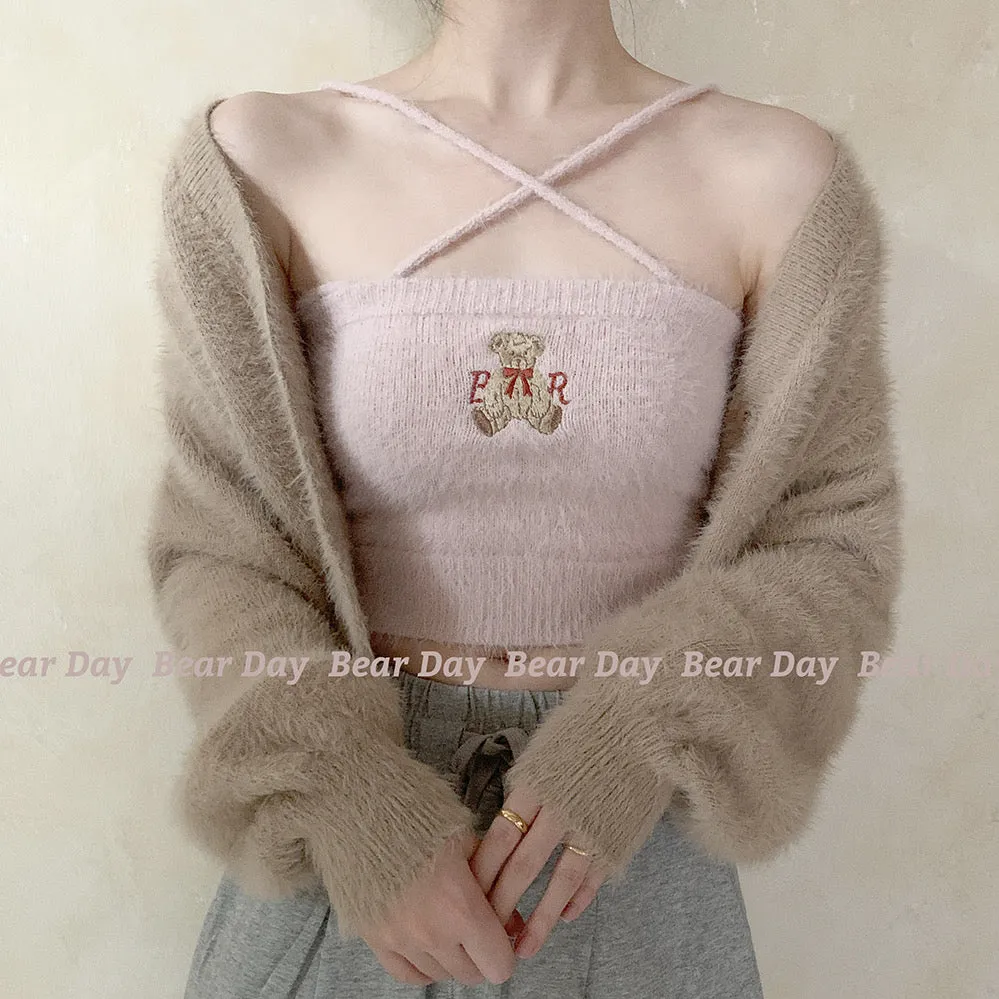 [Basic] Bear and you faux fur top