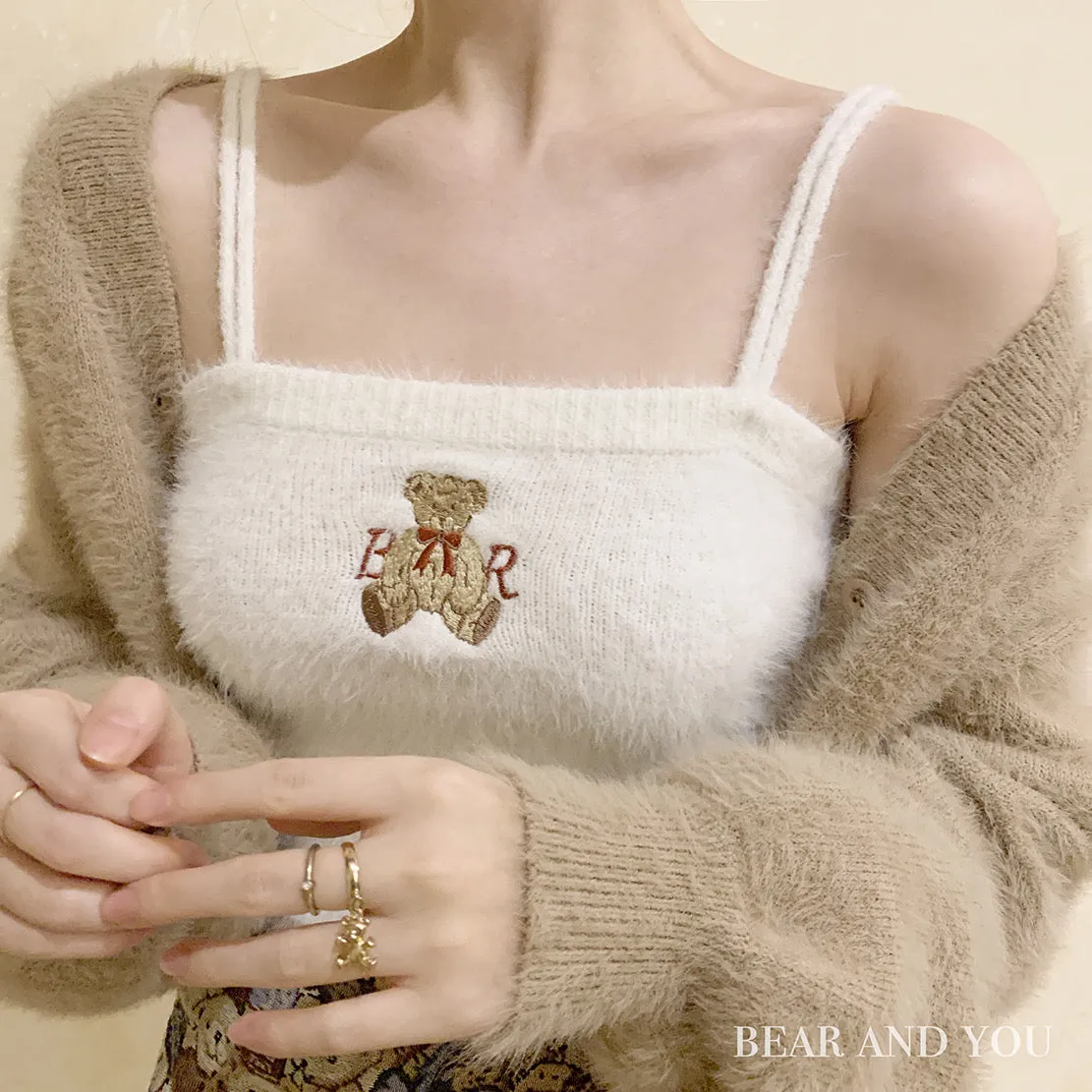 [Basic] Bear and you faux fur top