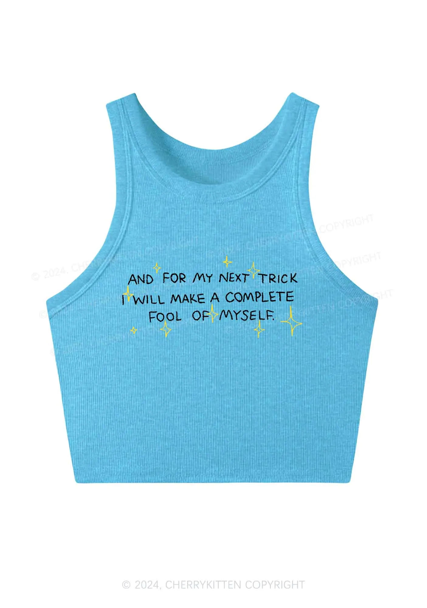 Complete Fool Of Myself Y2K Crop Tank Top Cherrykitten