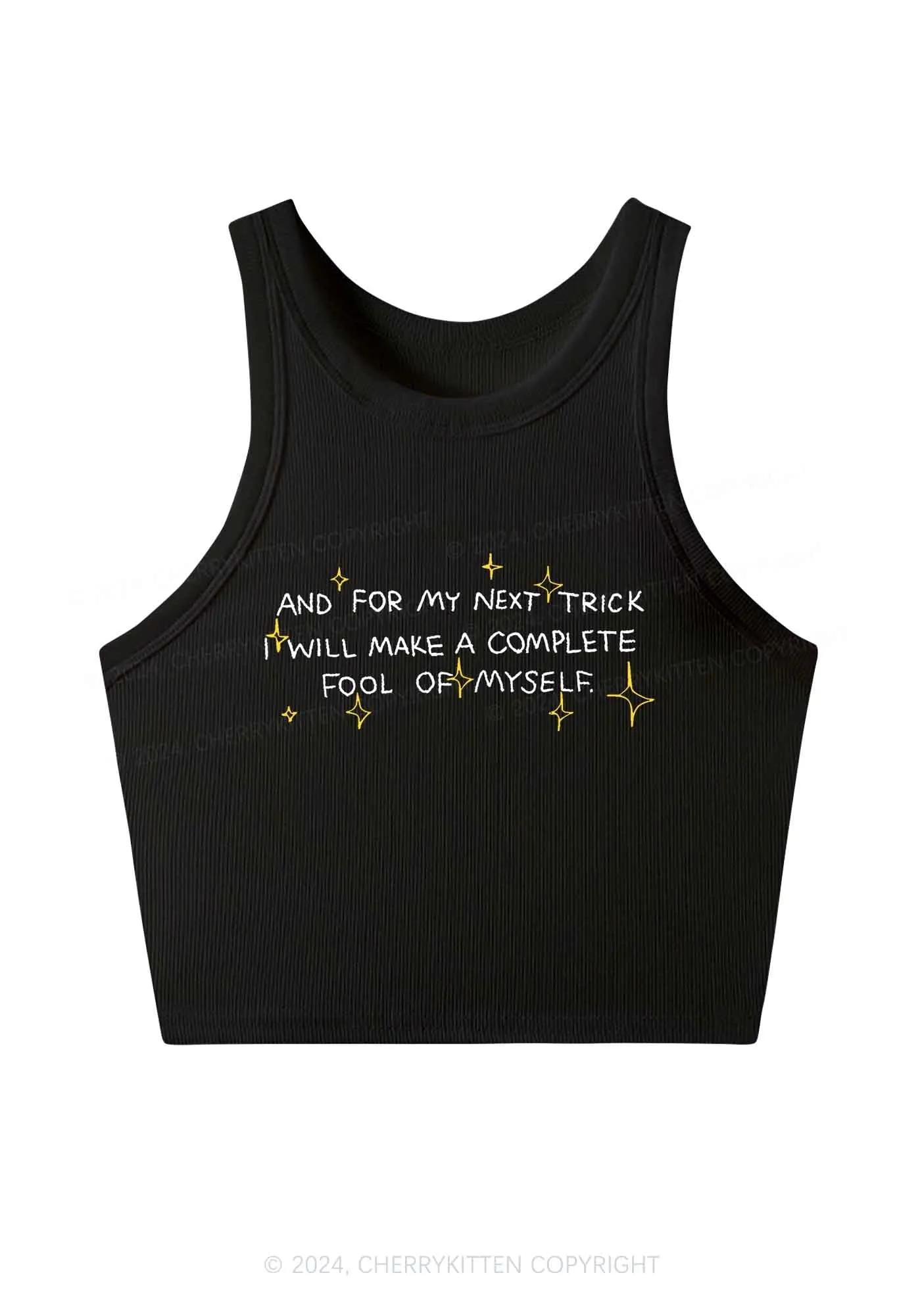 Complete Fool Of Myself Y2K Crop Tank Top Cherrykitten