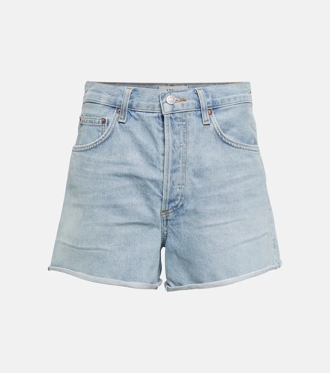 Dee high-waisted denim shorts AGOLDE, blue