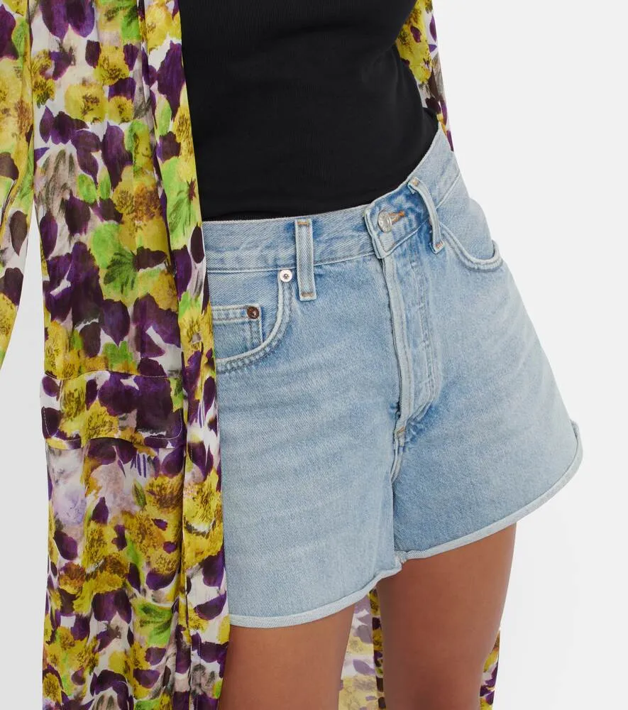 Dee high-waisted denim shorts AGOLDE, blue