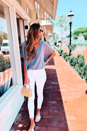 Dreamy Caftan Top Grey