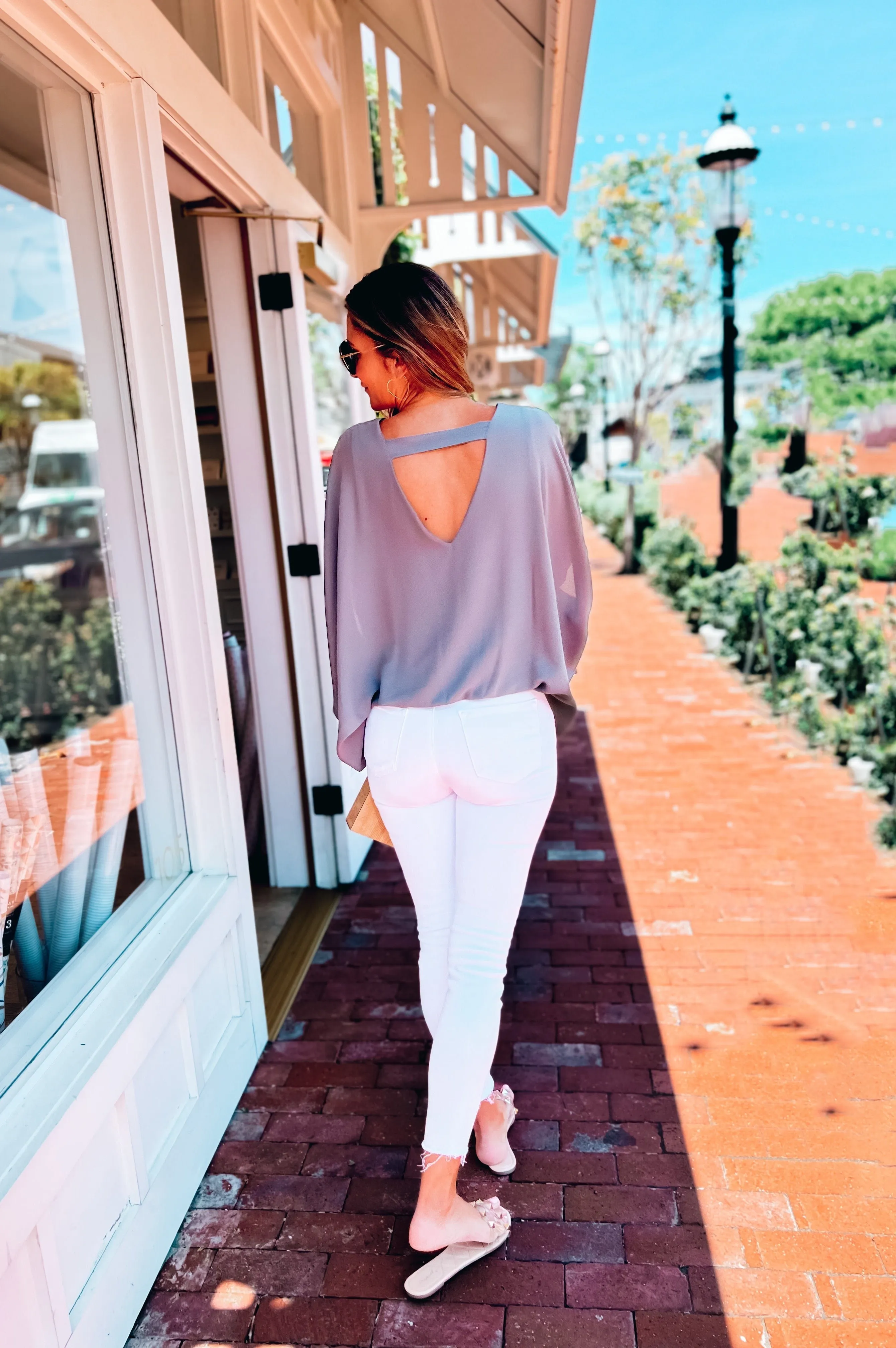 Dreamy Caftan Top Grey