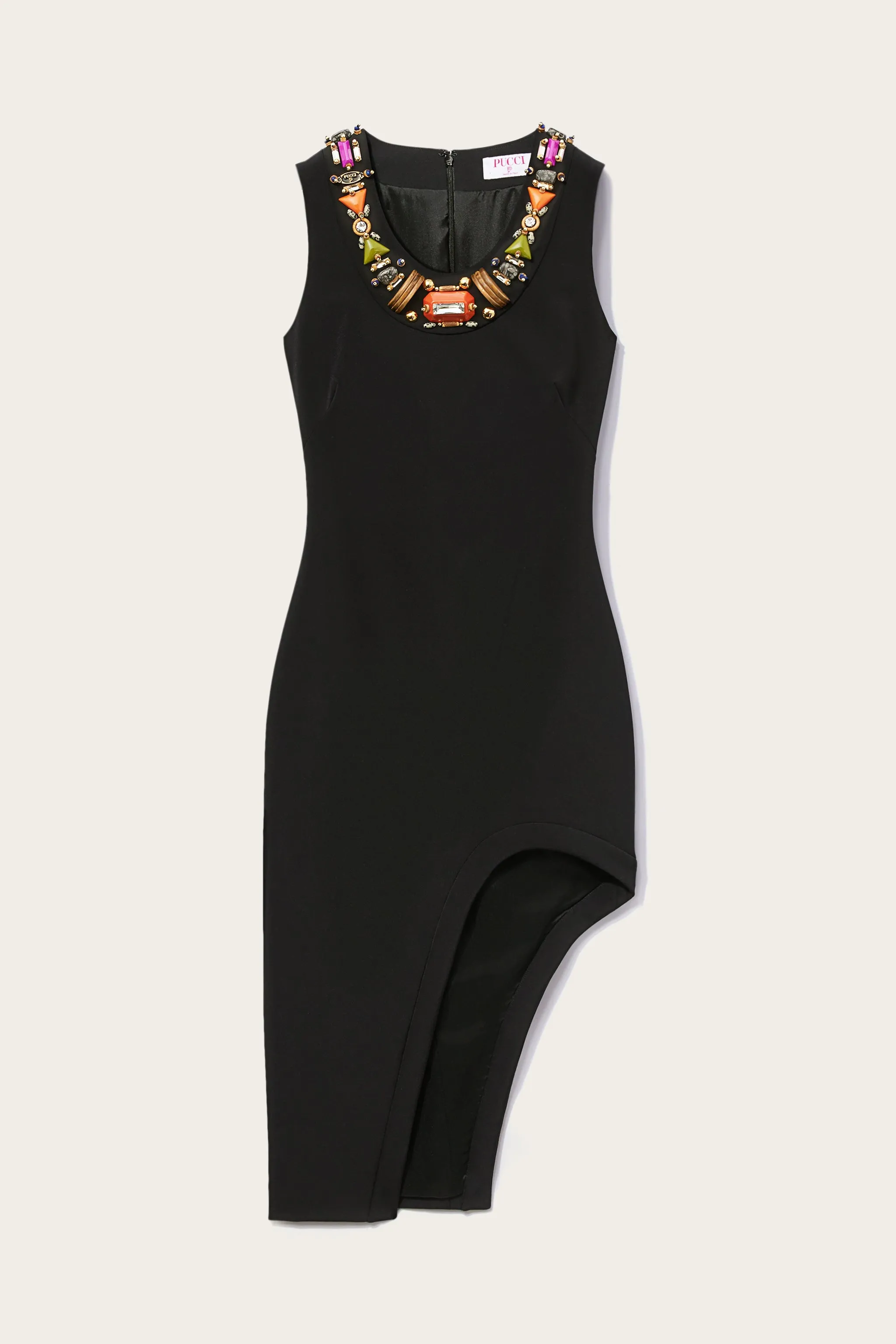 Embellished Asymmetric Dress
