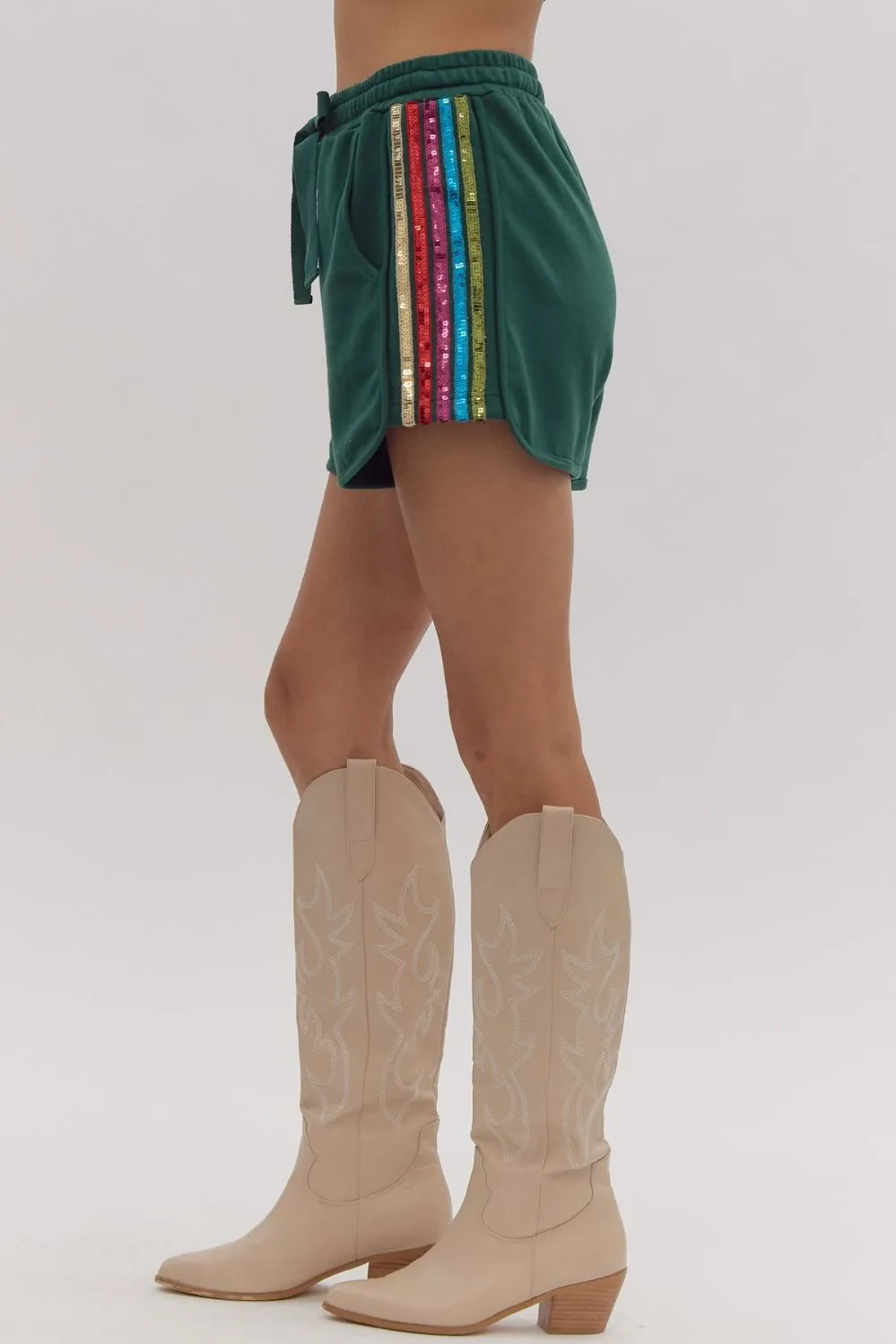 Embellished Track Barbie Shorts