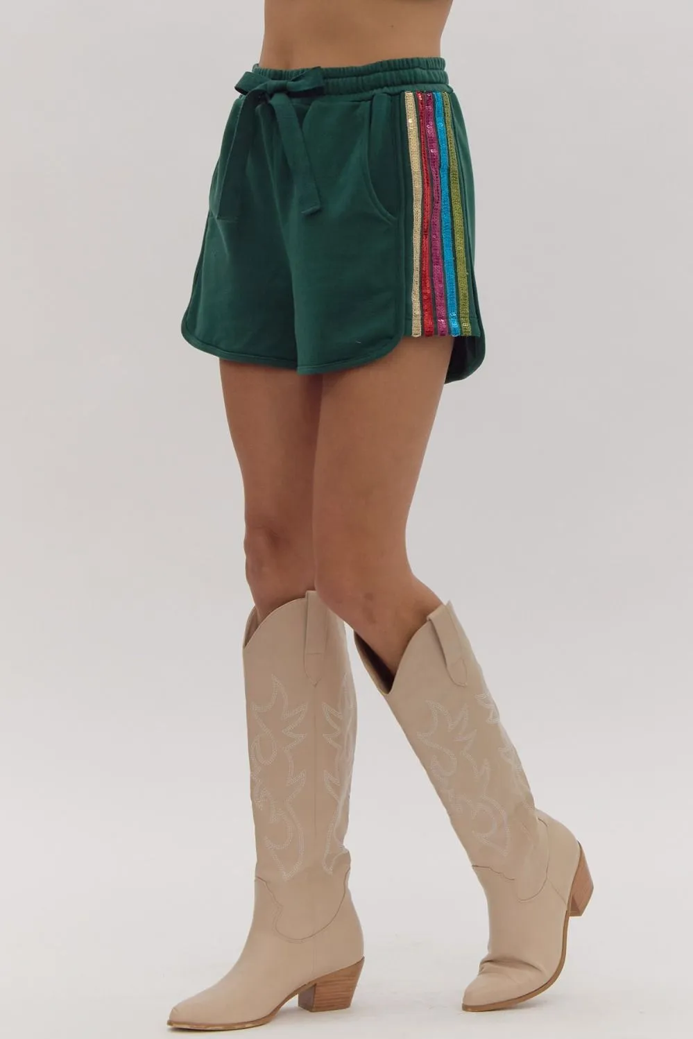 Embellished Track Barbie Shorts