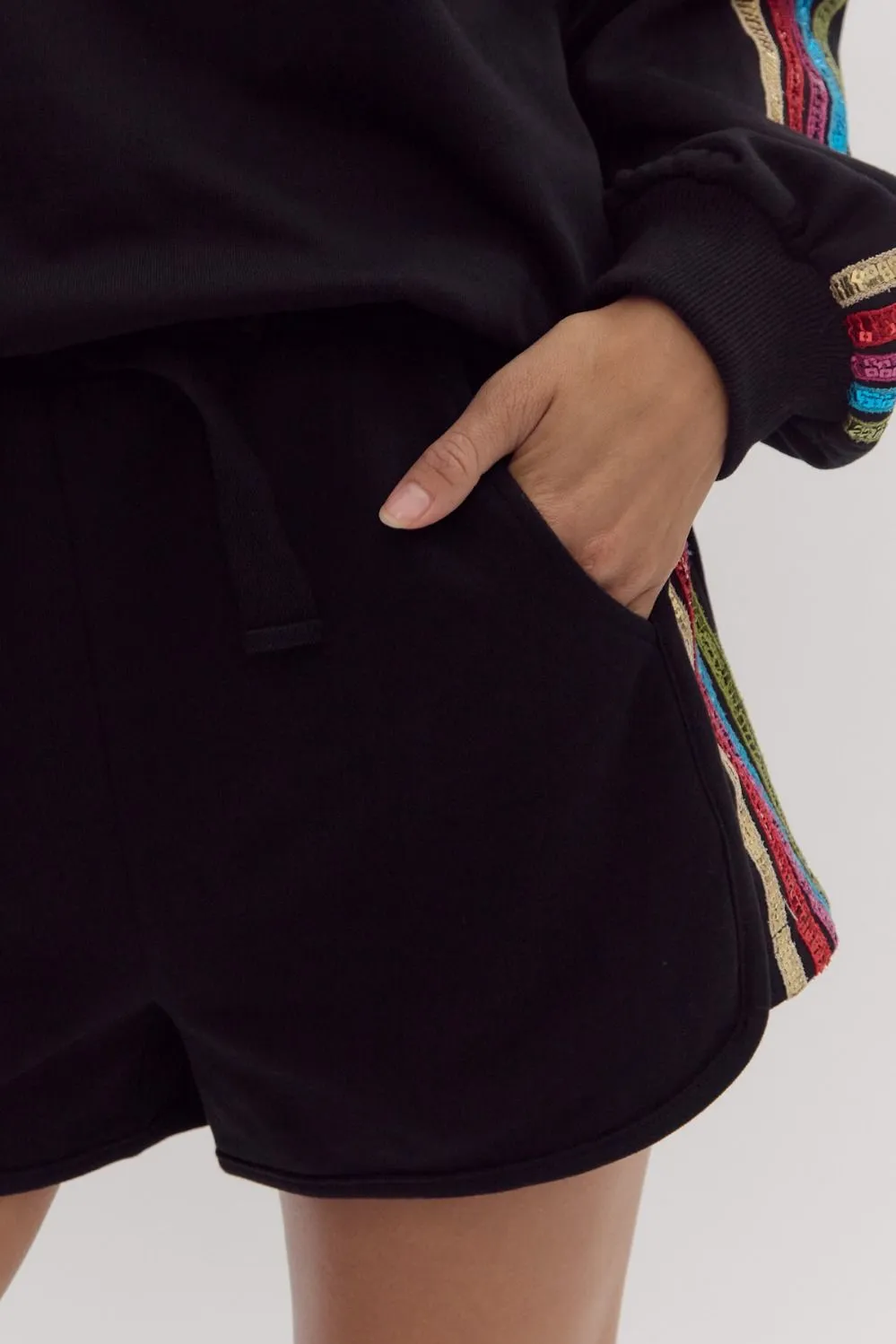 Embellished Track Barbie Shorts