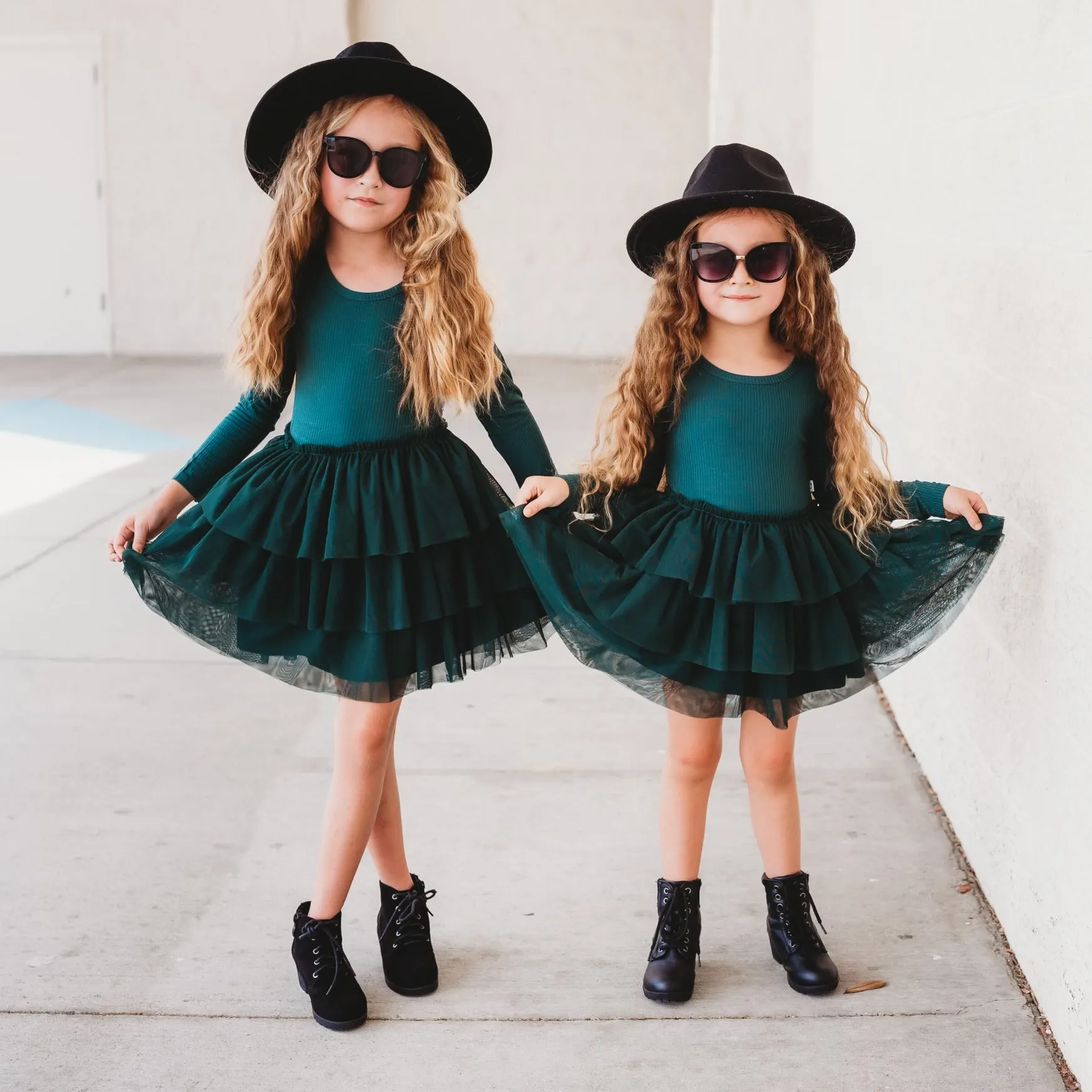 Evergreen Rib Dream Tutu Dress