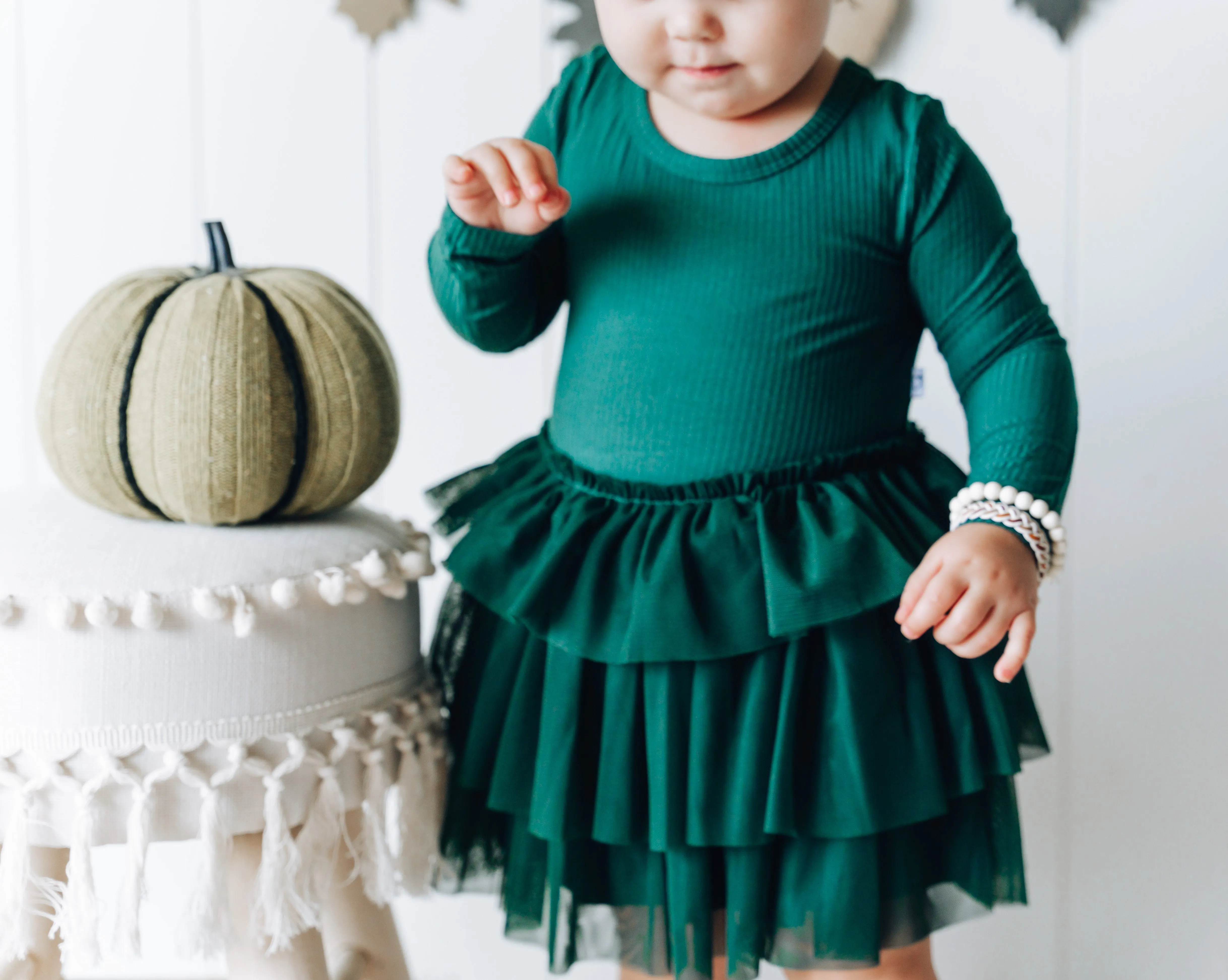 Evergreen Rib Dream Tutu Dress