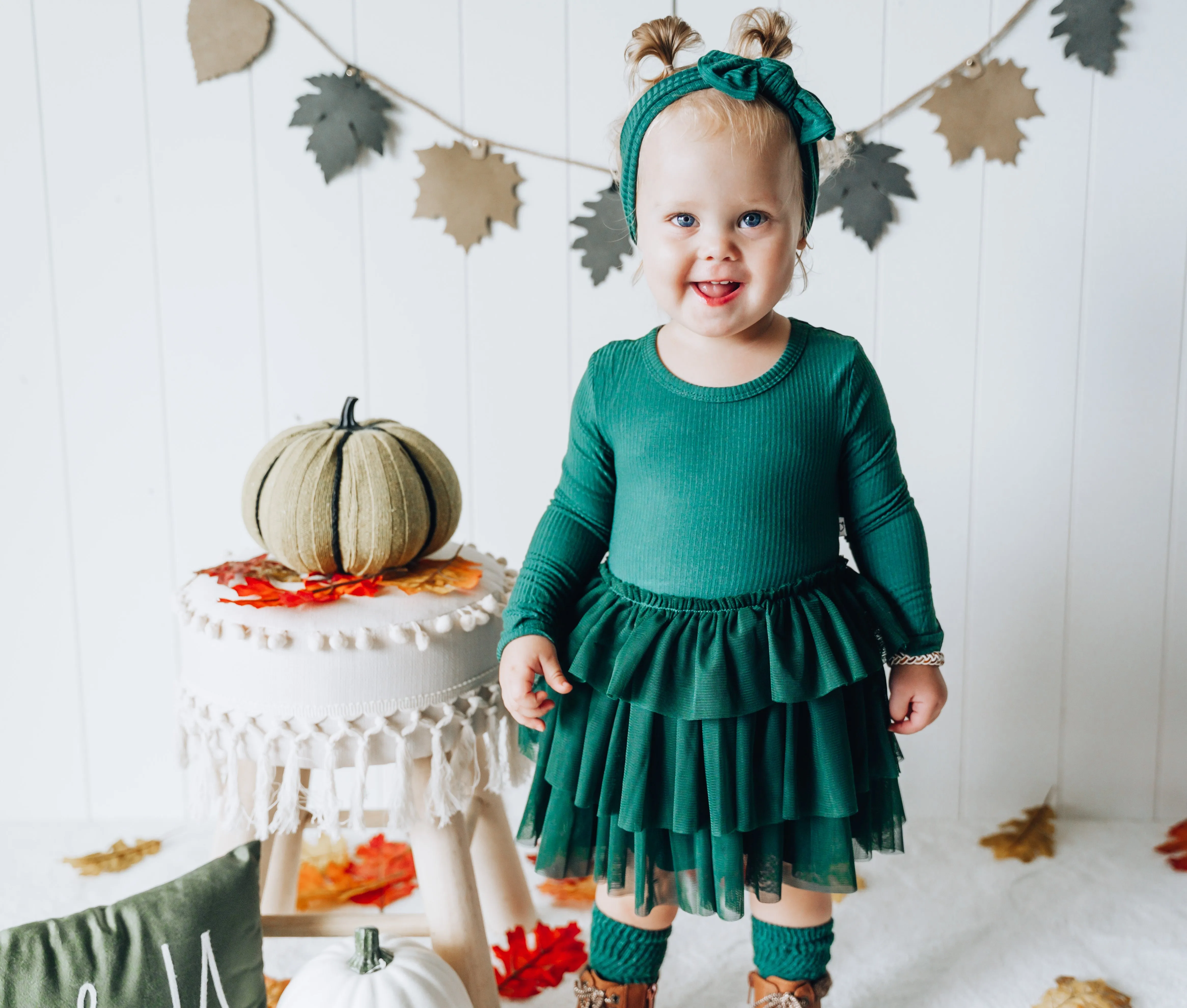 Evergreen Rib Dream Tutu Dress
