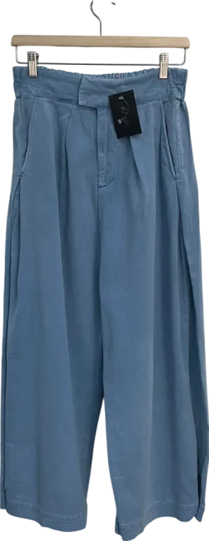 Free People Blue Cool Harbor Wide-leg Trousers UK XS