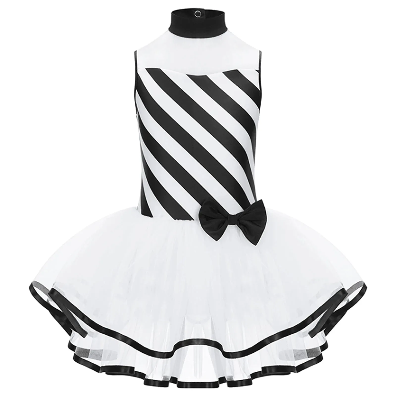 Girls Candy Cane Holiday Costume Red Striped Tutu Dress Dance Wear