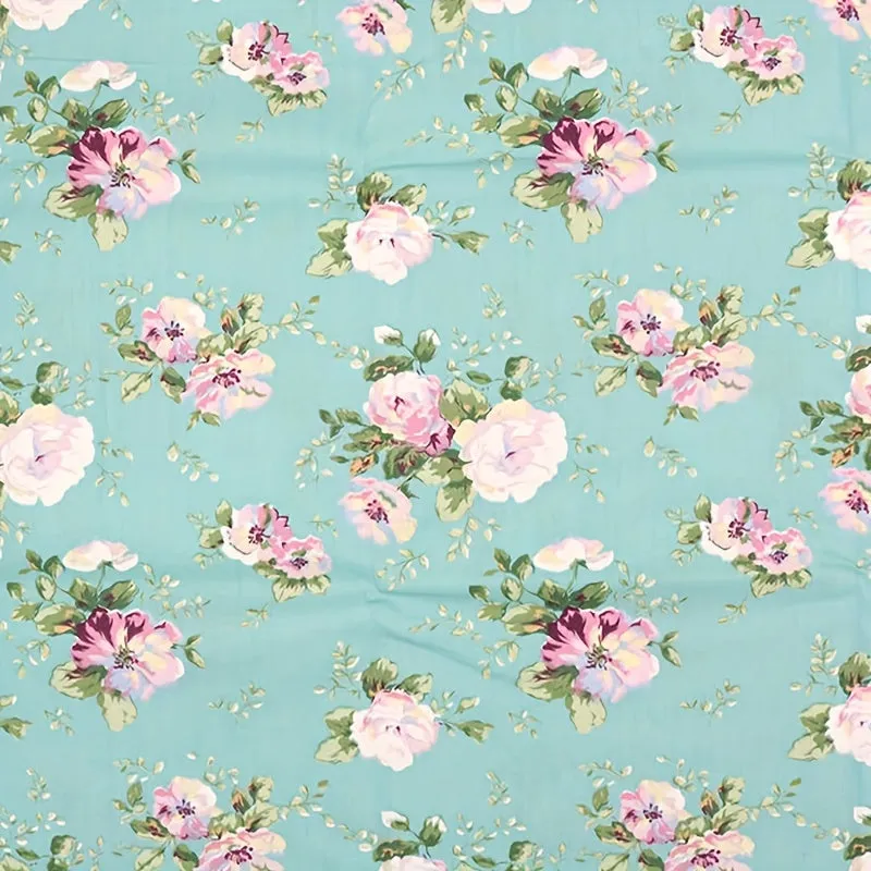 Green Series Printed Fabric for DIY Quilting and Needlework