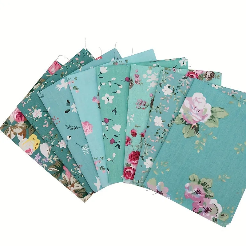 Green Series Printed Fabric for DIY Quilting and Needlework