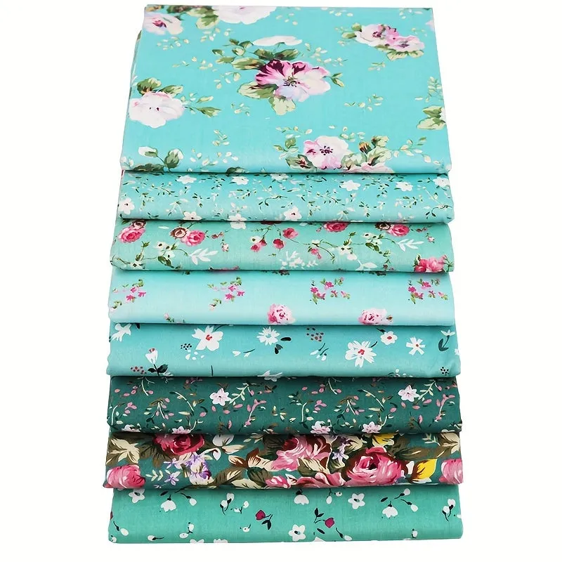Green Series Printed Fabric for DIY Quilting and Needlework