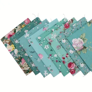 Green Series Printed Fabric for DIY Quilting and Needlework