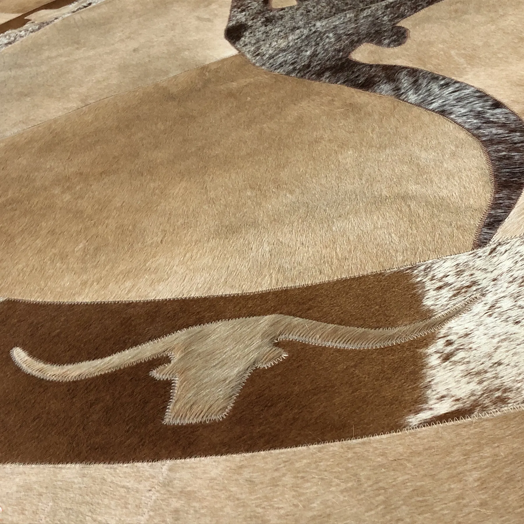 Hand Crafted Leather Rug 5' 10" x 5' 10"