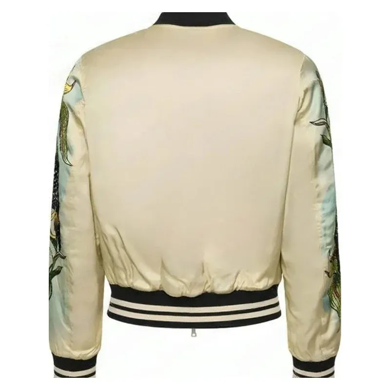 John Legend Bird Print Satin Jacket