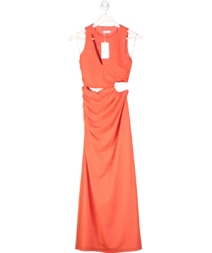 Kookai Orange Bolt Cut Out Dress UK 6