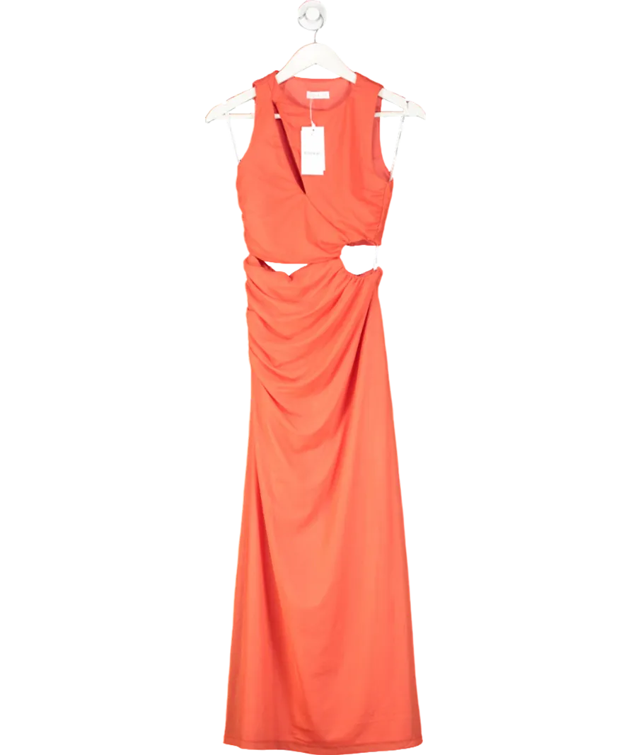 Kookai Orange Bolt Cut Out Dress UK 6