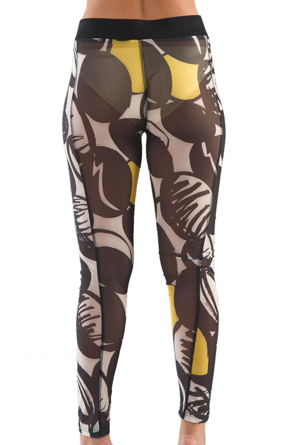 La Mouette Women's Plus Size Sheer Summery Print Leggings