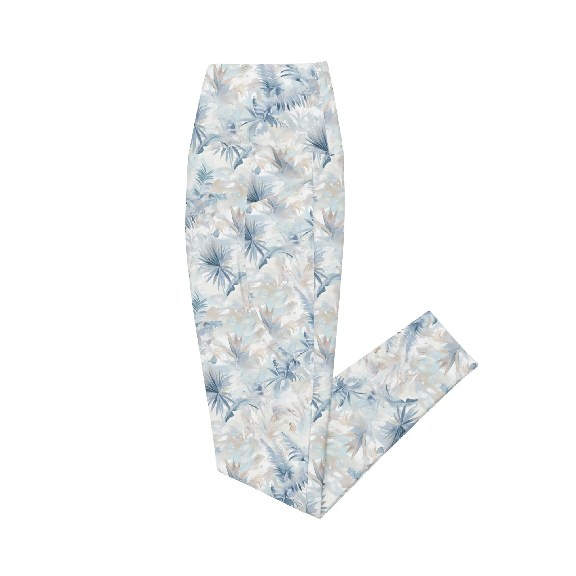 Neutral Toile Tropic leggings with pockets