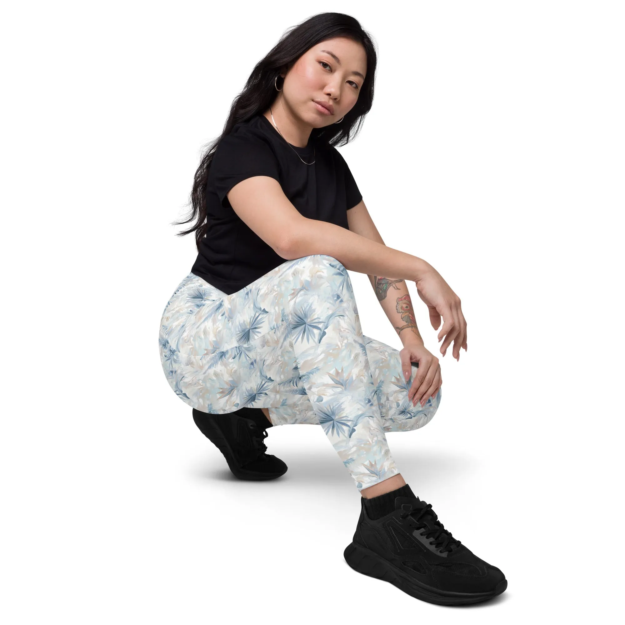 Neutral Toile Tropic leggings with pockets