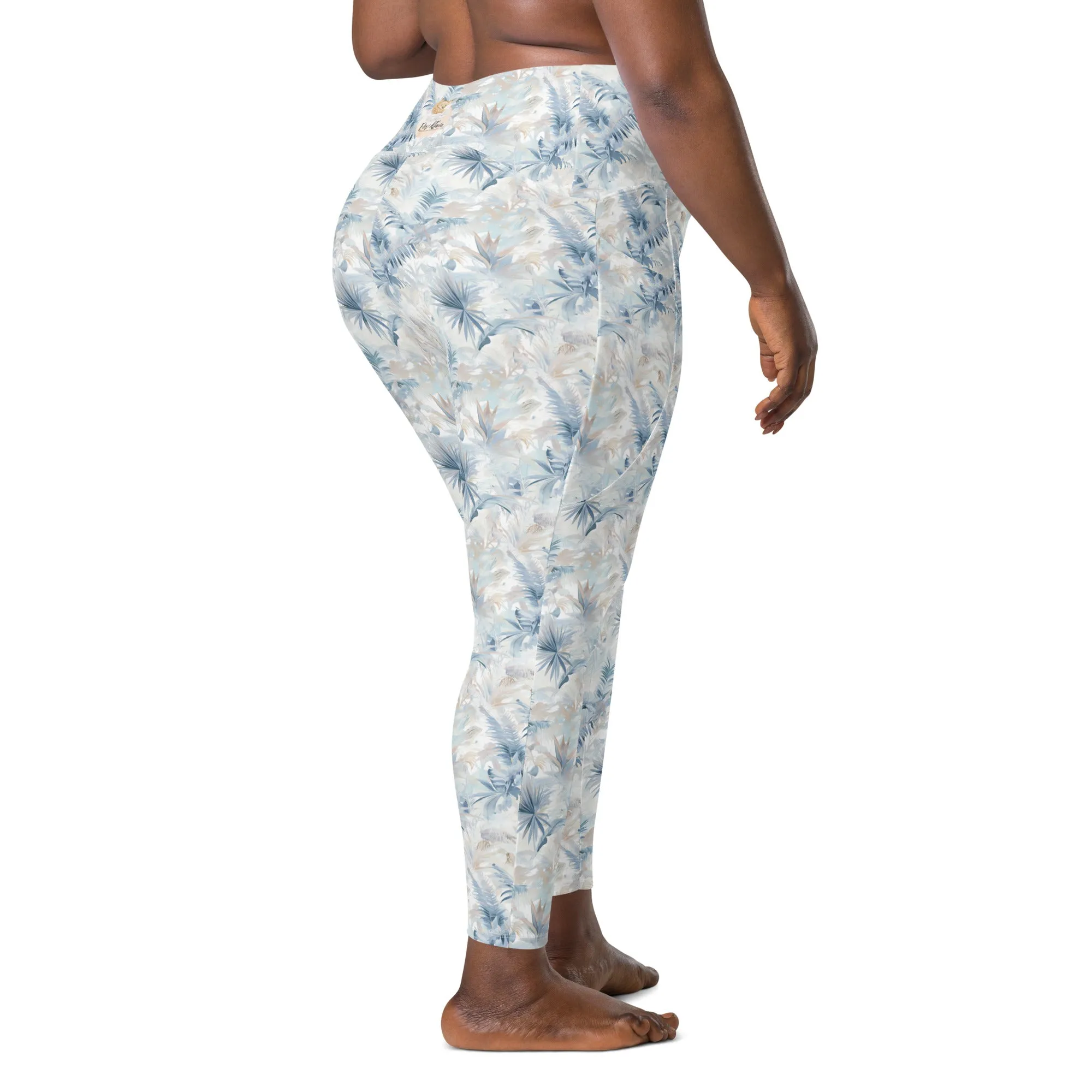 Neutral Toile Tropic leggings with pockets