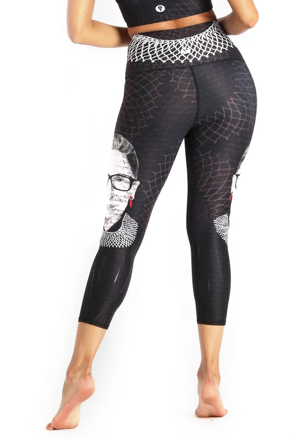 Notorious RBG Printed Yoga Crops