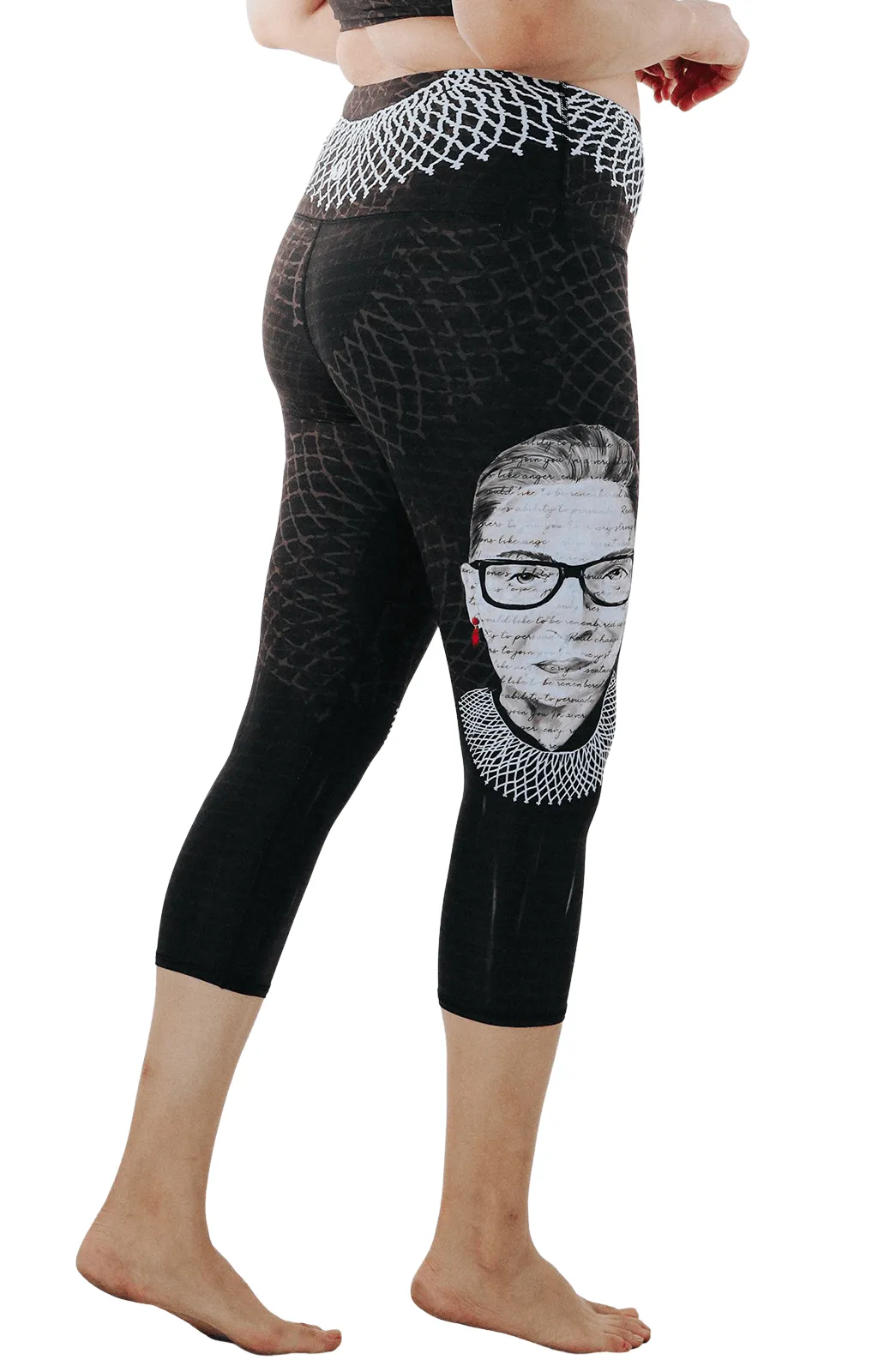 Notorious RBG Printed Yoga Crops