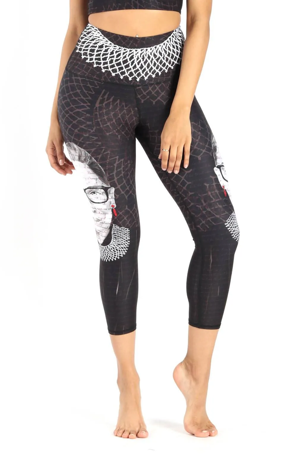 Notorious RBG Printed Yoga Crops