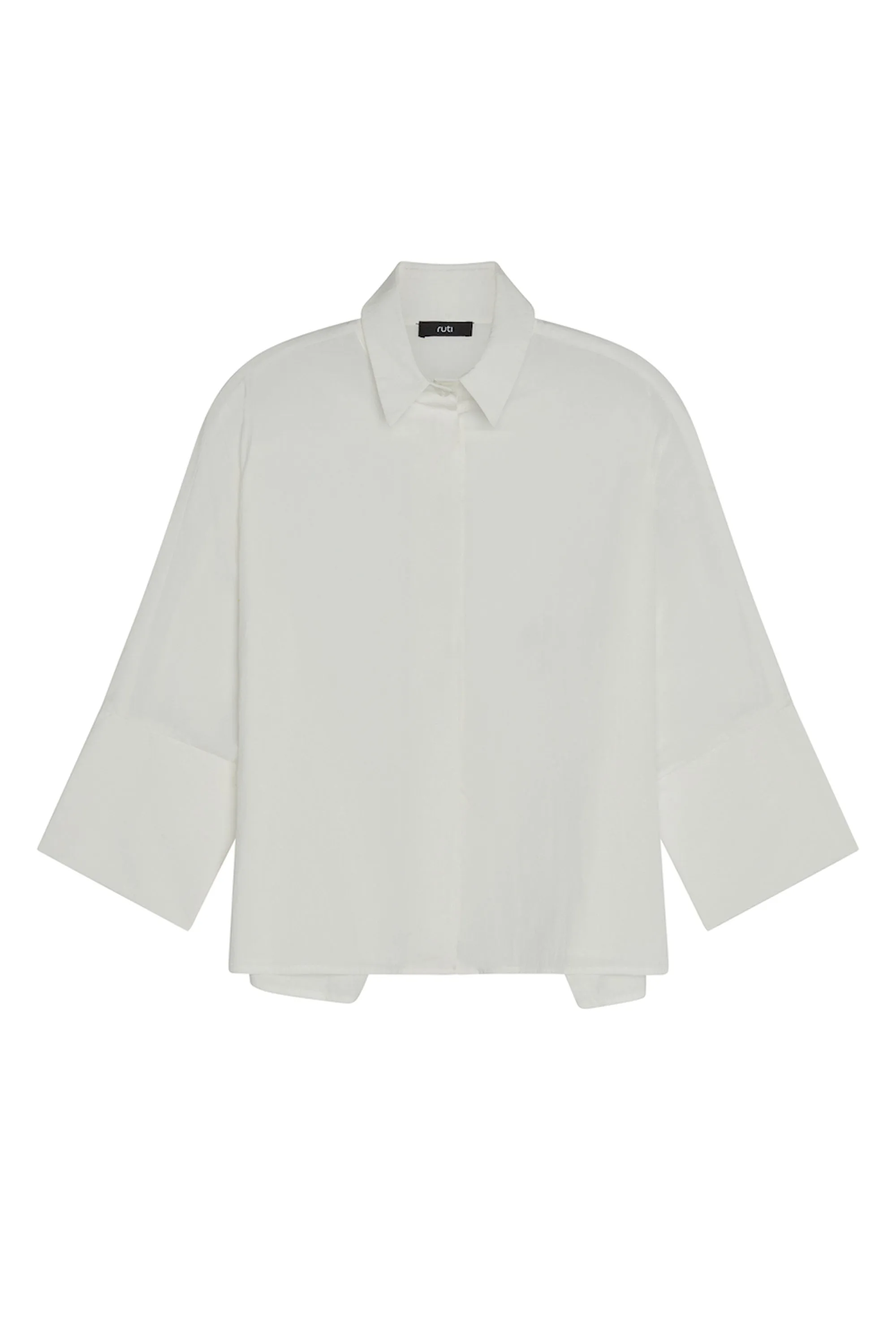 Oversized Poplin Cropped Blouse
