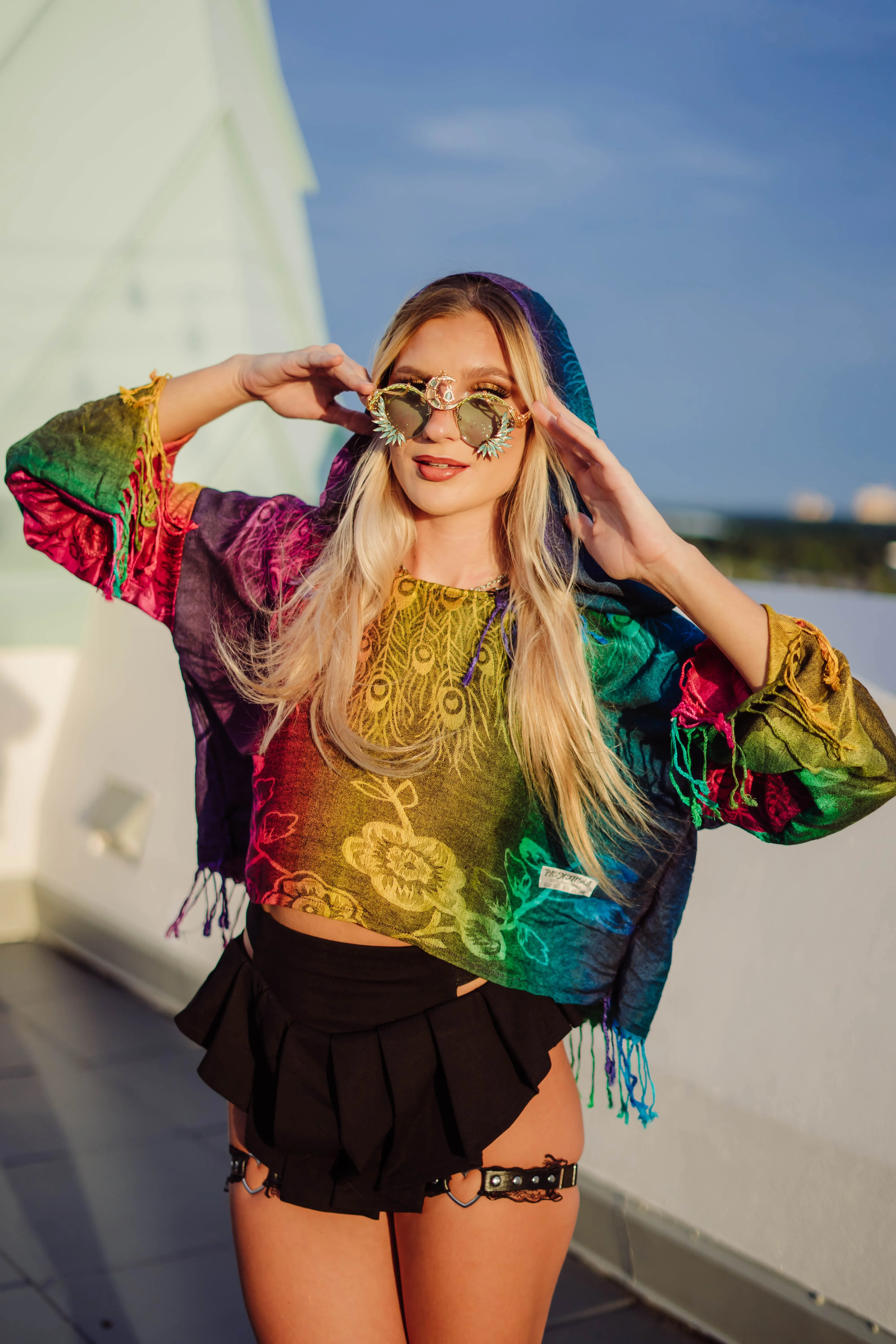 PASH LS CROP TOP - RainbowFeathers