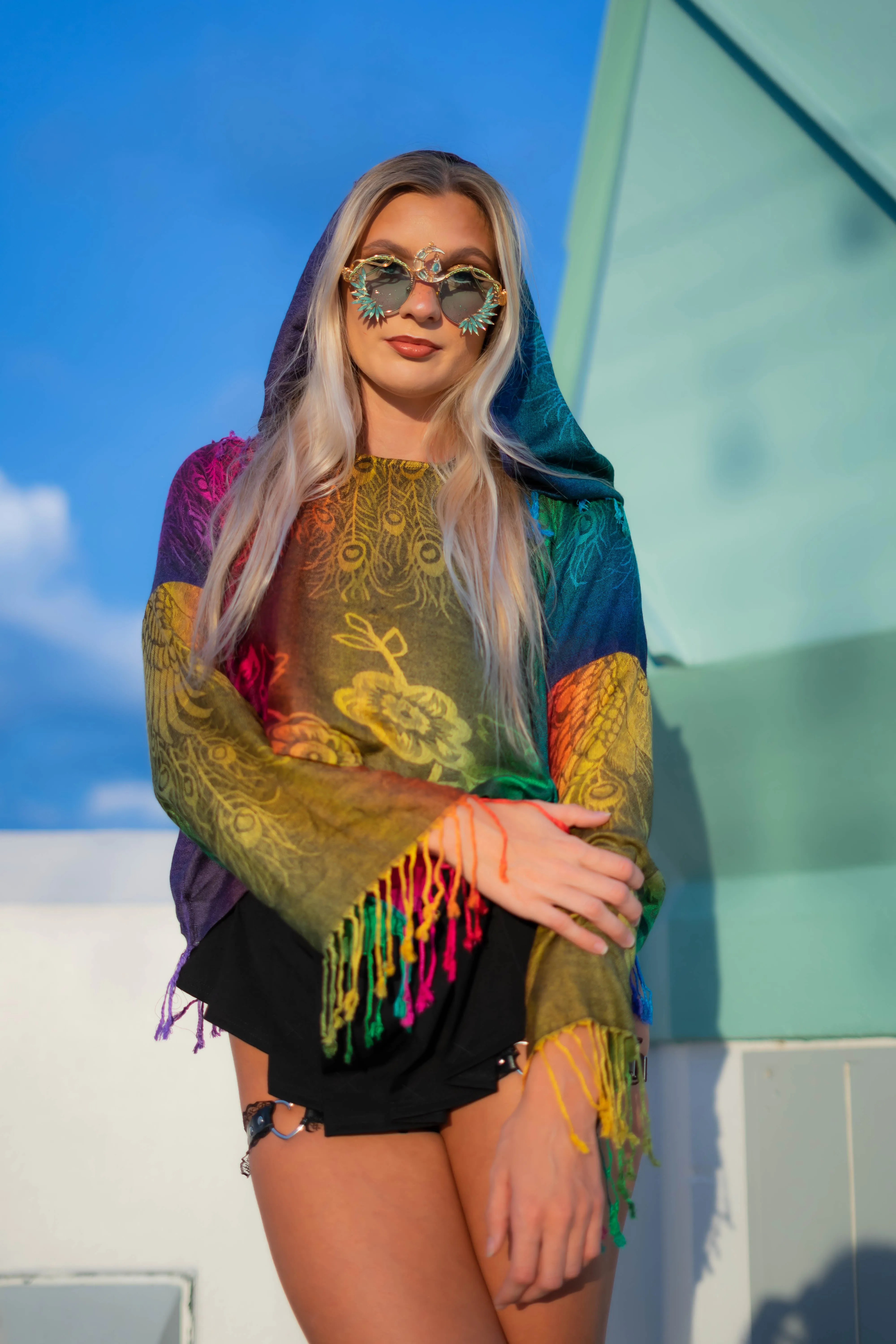 PASH LS CROP TOP - RainbowFeathers