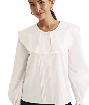 Peter Pan Collar Blouse - White