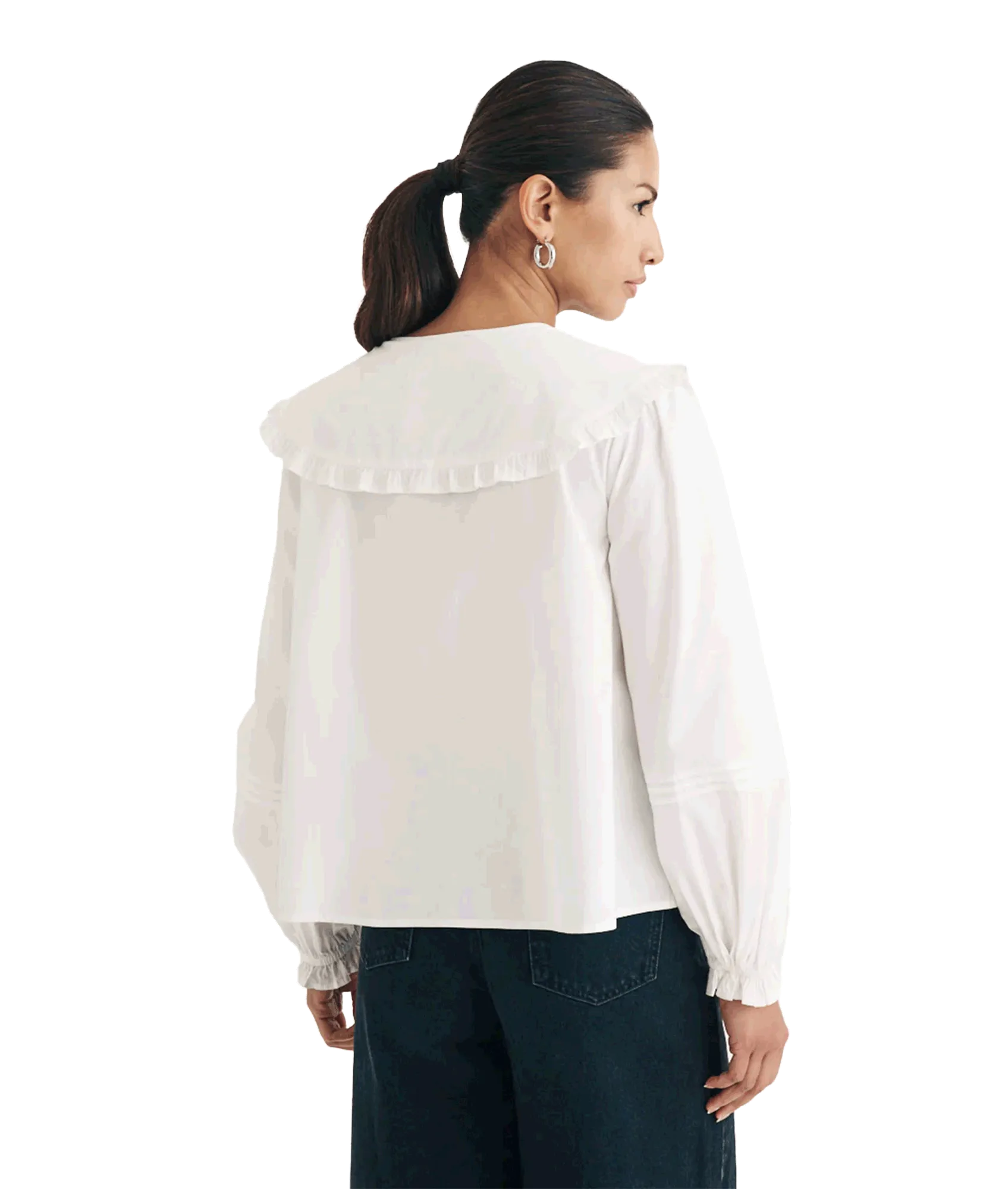 Peter Pan Collar Blouse - White