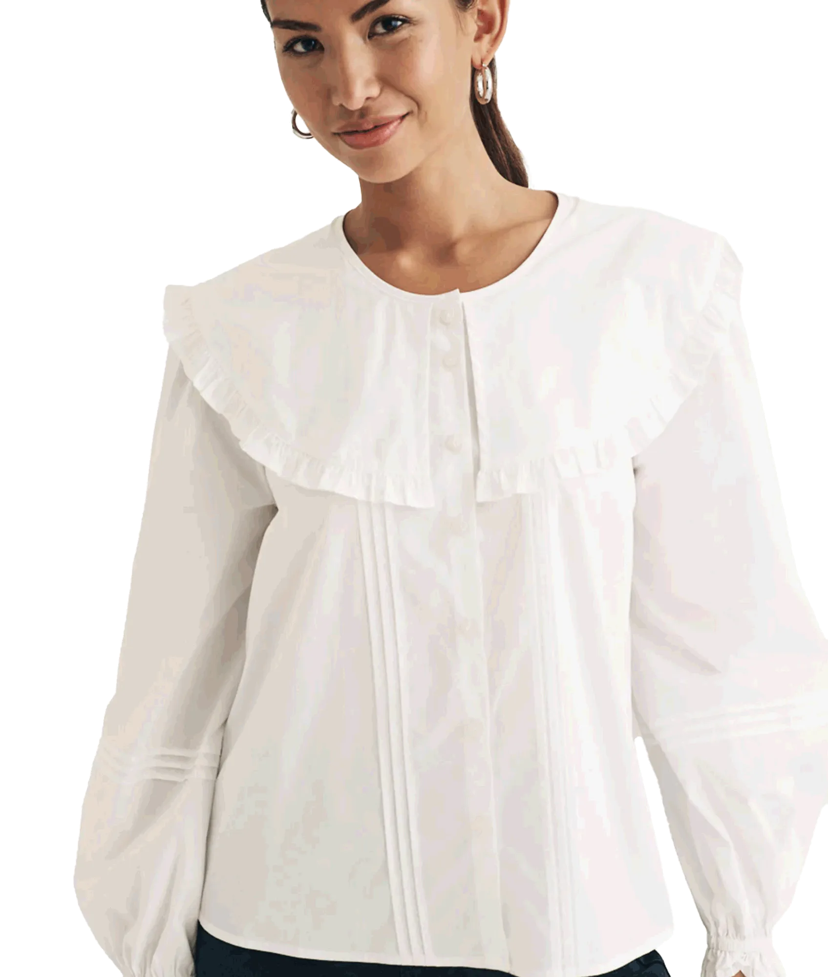 Peter Pan Collar Blouse - White
