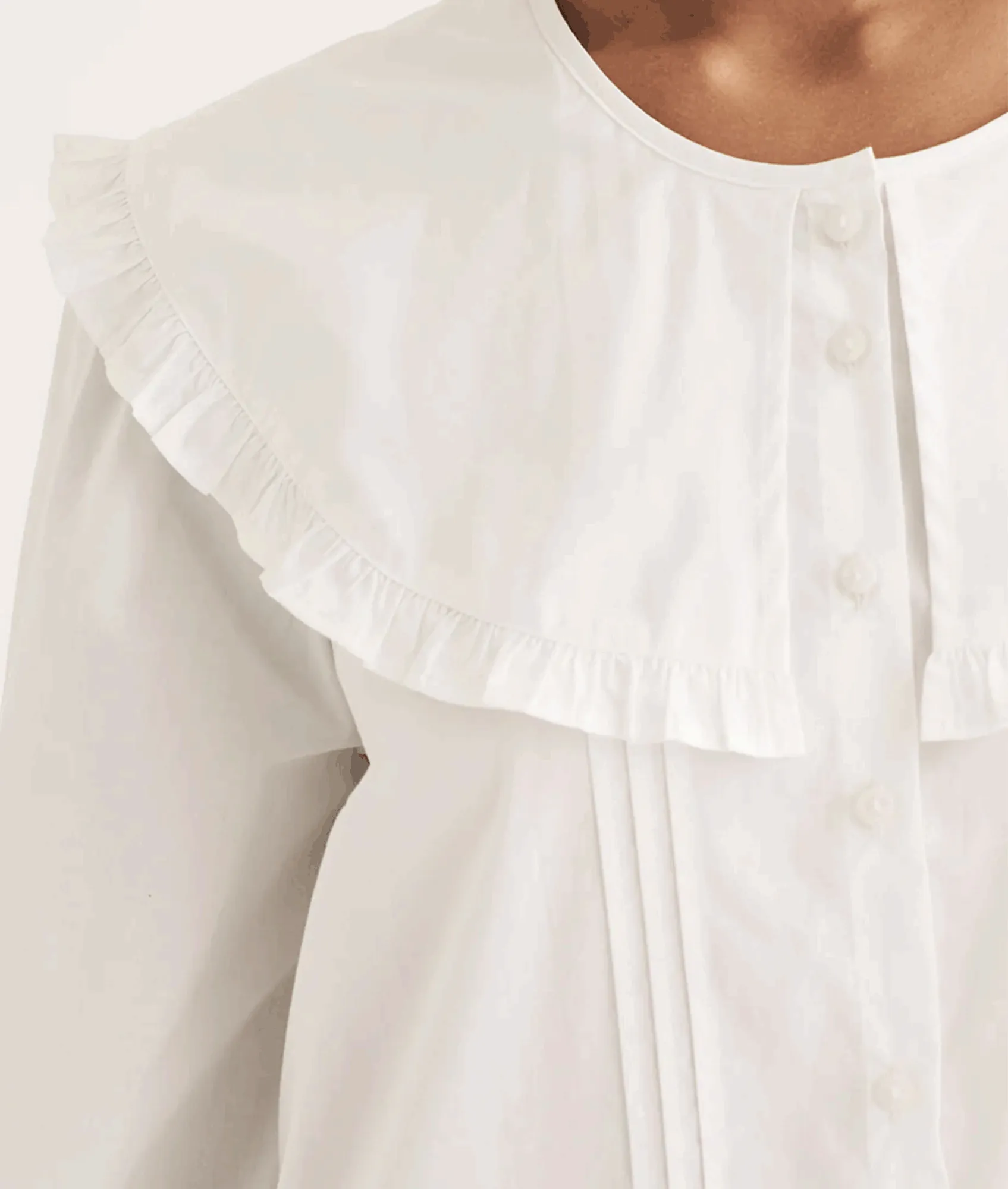 Peter Pan Collar Blouse - White