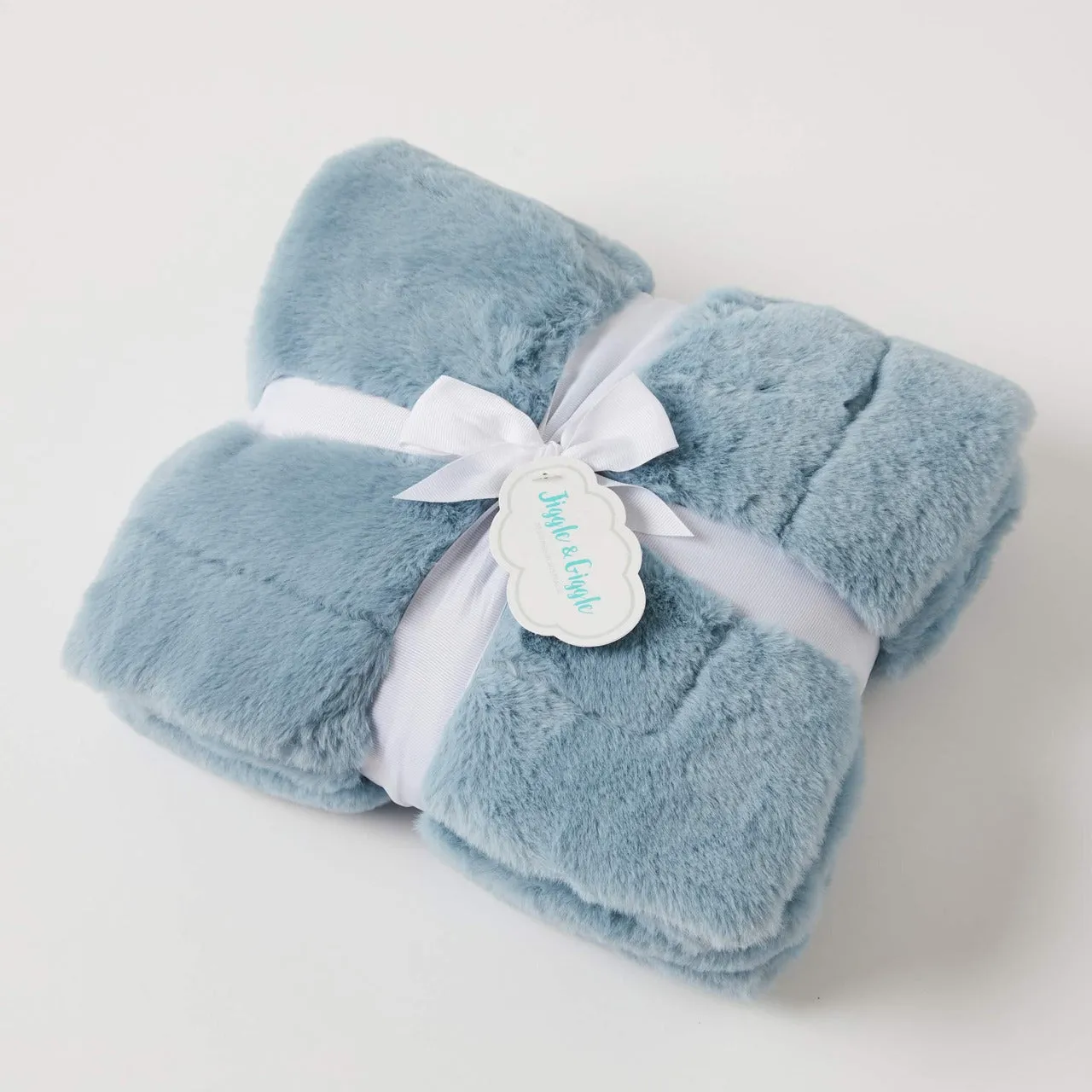 Pilbeam Living Muse Faux Fur Super Soft Baby Blanket-Cottage Blue