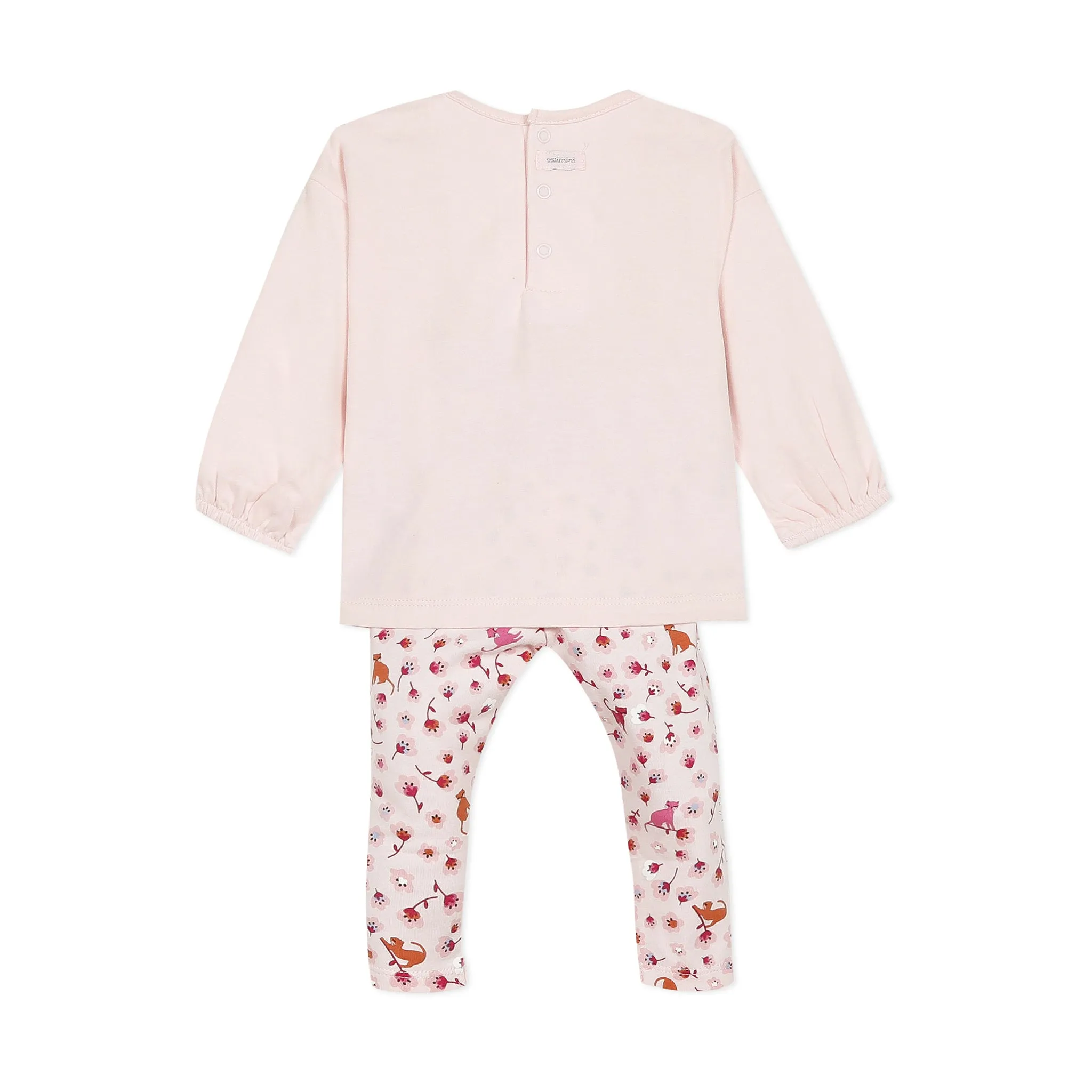 Pink T-shirt and floral printed pants  - FINAL SALE
