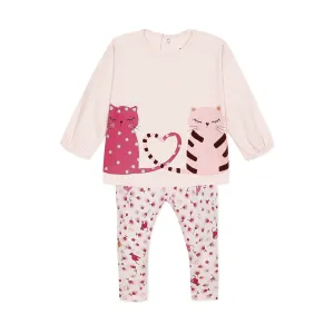 Pink T-shirt and floral printed pants  - FINAL SALE