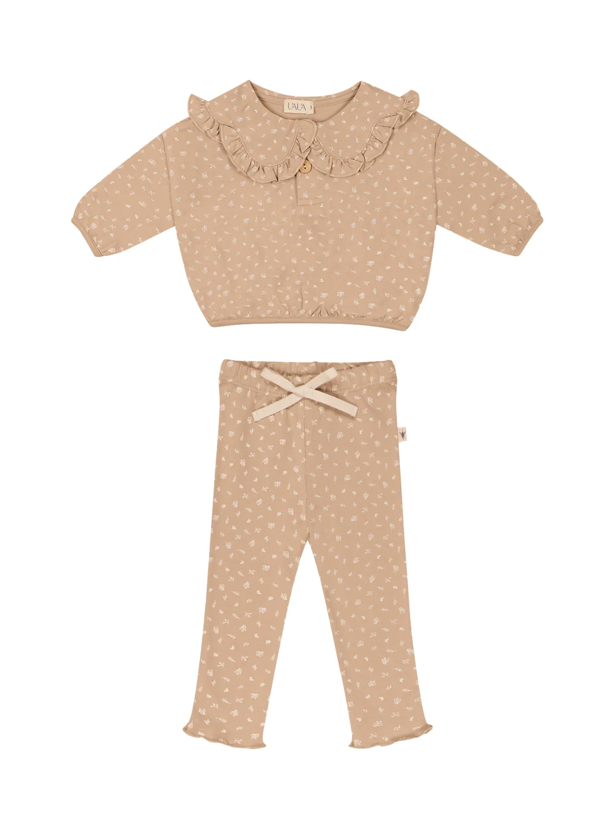 Printed Ruffle Collar Set