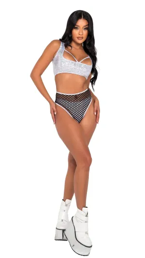 Roma High-Waisted Fishnet Shorts - Rave & Festival Wear